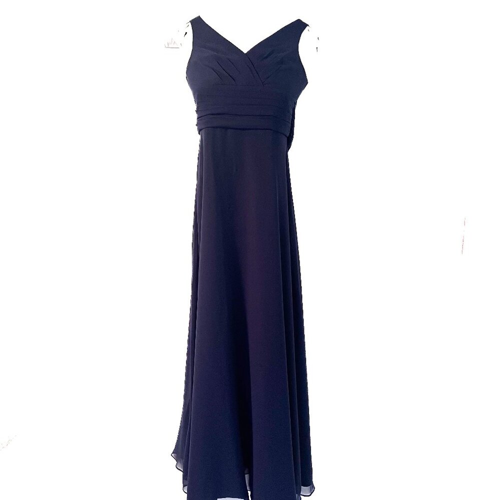 David’s bridal Marine navy junior bridesmaid dress Girls 8 - Picture 3 of 14